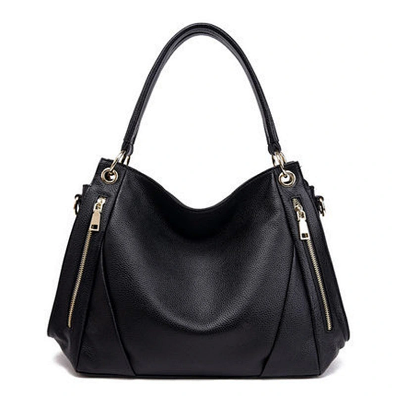 Wholesale fashion genuine leather tote bag women travel large capacity shoulder handbags