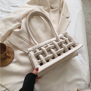 Solid Color Leather Hollow Out Retro Simple Portable Girl Shoulder New Arrival Female Bags Women Handbags Lady Hand Bag