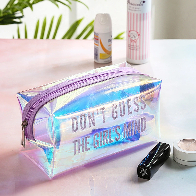 New Creative Laser Make Up Bag Cosmetic Storage Travel Cosmetic Bag Makeup Pouch Brush Zipper Bag
