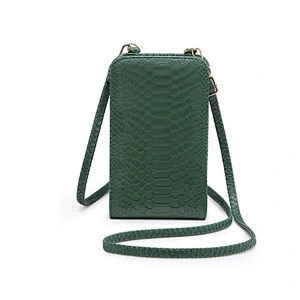 Fashion embossed crocodile leather cell phone crossbody bag wallet mobile phone bags cases