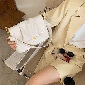 2020 New French Cream Color Handbag Fold Cloud Bag Underarm Bag Shoulder Crossbody Bag