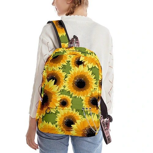 2020 Amazon New Sunflower 3D School Bag Backpack Oxford Cloth Outdoor Travel Backpacks
