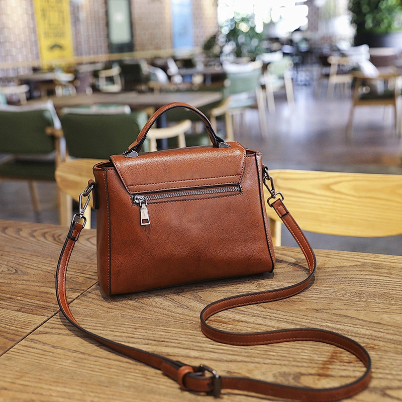 2020 Small Wholesale Fashion Women Shoulder Bags Elegant Pu Leather Lady Vintage Leather Retro Handbag