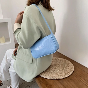 Candy Color Chain Design Small PU Leather Shoulder Bags For Women 2020 Crocodile Pattern Handbags Female Hand Bag