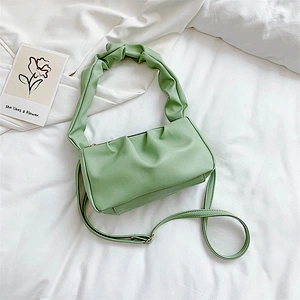 2020 New PU Leather Messenger Bag Summer Small Fresh Cloud Fold Bag Portable Shoulder Bag