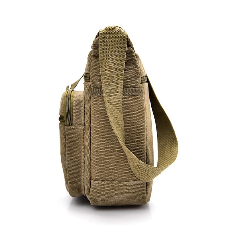 Hot Sell Classic Travel Canvas Crossbody Bag Mens Single Shoulder Messenger Bags