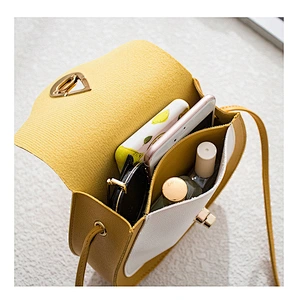 Korean Version 2020 New Small Mobile Phone Bag Personality Water Drop Lock PU Female Shoulder Bag Crossbody Bag