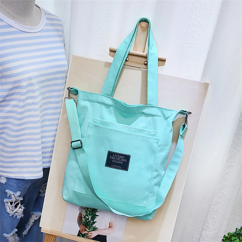 New Fashion Canvas Shopping Shoulder Handbags Students Canvas Bag Tote Bag