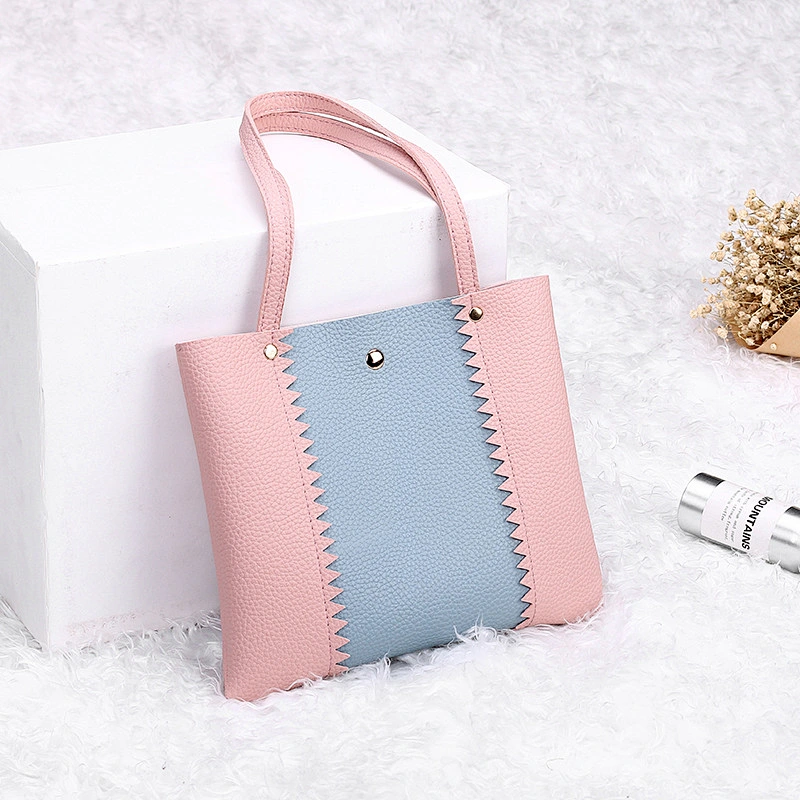 2020 Wholesale Fashion Women Pu Mini Leisure Bags Versatile Contrast Color Messenger Bags Cheap Cell Phone Change Bags