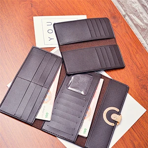 Light Grey Leather Wallet Mini Card Holder Women'S Wallet