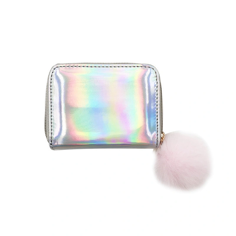 2019 Wholesale Custom New Style Rainbow Leather Lady Mini Money Wallet