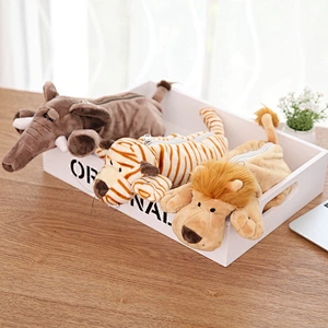 Wholesale Korean Version Cartoon Animals Plush Pencil Case Creative Children Plush Toy Storage Bag Pencil Case