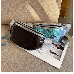 Sequins Holographic Waist Bags Women Wholesale Fanny Pack Waist Pack Girls Laser Chest Women Waist Bum Belt Bag