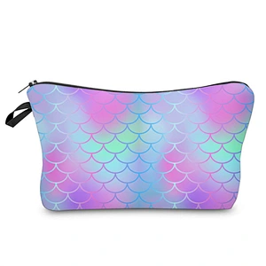 2020 New Multifunctional Ladies Cosmetic Bag Fish Scale Colorful Makeup Bag Mermaid Cosmetic Bags