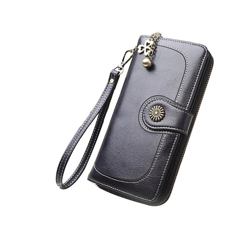 2019 Fashion vintage purse wallet pu leather travel coin card holder wallet for women