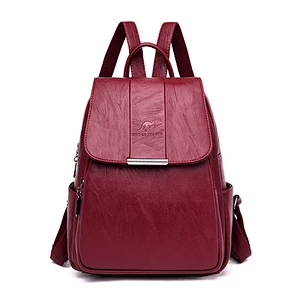 Hot selling fashion women backpack for school girls travel pu leather backpack