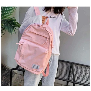 Factory Wholesale Fashion Travel Candy Colored Large Capacity Nylon Backpack School Bag For Teen Girls