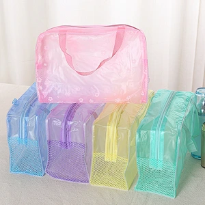 Wholesale Custom Fashion Transparent Makeup Bag Waterproof Clean Pvc Cosmetic Bag