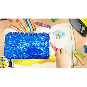 Custom Flip Reversible Sequin Girls Shiny Cosmetic Pouch Glitter Coin Purse Makeup Bags For Girls