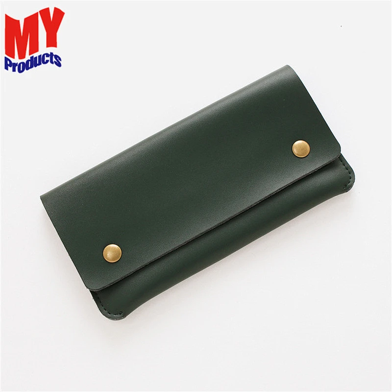 Hot Sale Women Girls Fashionable Professional Genuine Leather Business Wallet with Zipper