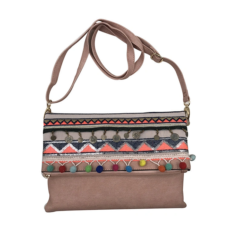 Ethnic Style PU Leather Crossbody Bag Women
