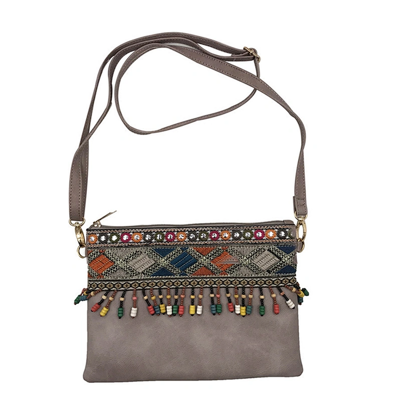 New Fashion Zipper Pocket Embroidery Shoulder Bag Crossbody Bag For Women