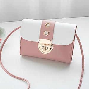 Female 2021 Japan Korea New Lock Casual Small Square Bag Shoulder Messenger Bag Mobile Phone Crossbody Bag