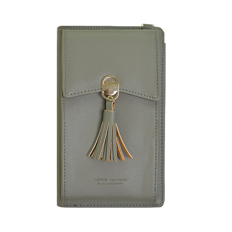 Popular Fashion Ladies Mobile Phone Bag Student Large-Capacity Multifunctional Wallet Simple Ladies Messenger Bag