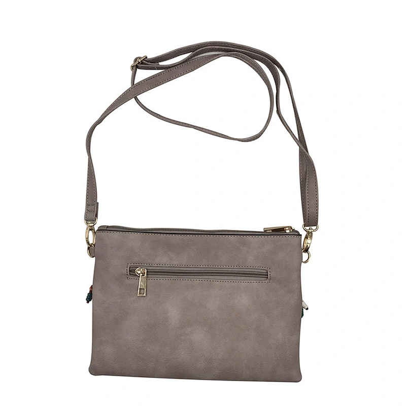 New Fashion Zipper Pocket Embroidery Shoulder Bag Crossbody Bag For Women