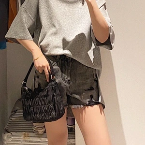 Customized 2020 Summer New Fashion Designers Hobo Pleated Underarm Bags Women Handbags Purses