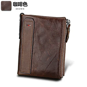 Unique Quality Mens Business Genuine Leather Cork  Mens vintage Leather Wallet