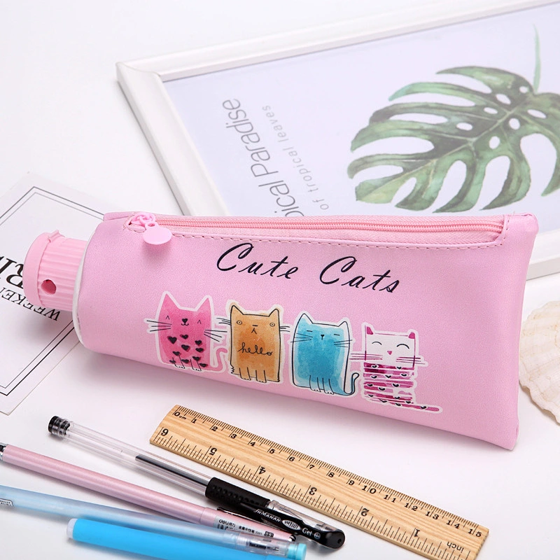 Korea Cute Cartoon Creative Pencil Case With Pencil Sharpener Toothpaste Shape Personality Storage Stationery Bag