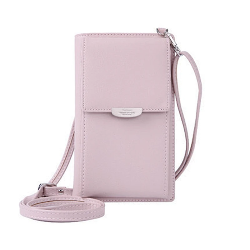 Wholesale hot selling pu leather mini sling bag cell phone purse crossbody bag with wallet card