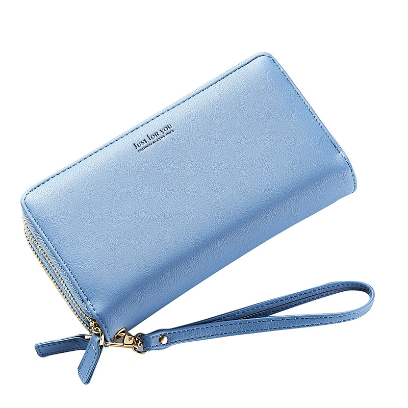 Wholesale customized leather travel document holder organizer wallet ladies long tote wallets