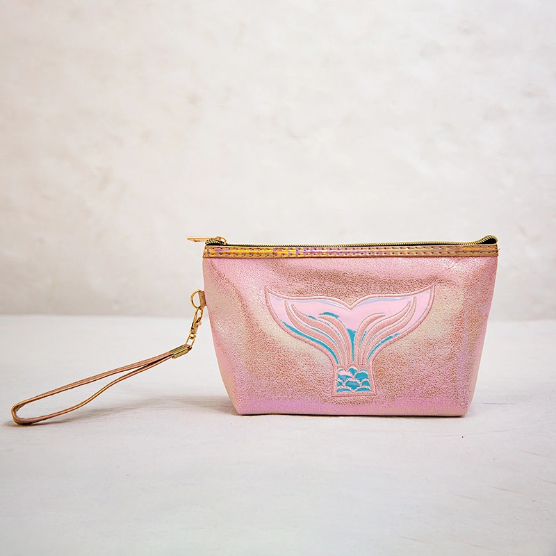 Fashion Waterproof Customized Logo Laser Women Cosmetic Pouch Bag Travel Bolsa De Cosmeticos
