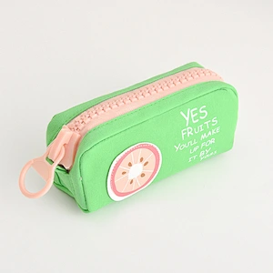 Korean Style Creative Cute Big Zipper Custom School Pen Pencil Bag Canvas