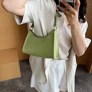 Women Handbag Retro Vintage Small Triangle Square Bags Leather Shoulder Bag Solid Color Tote Bag