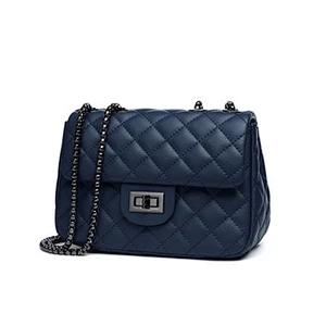 New trendy women genuine leather crossbody shoulder bags ladies chain sling bag