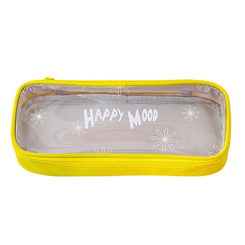 Wholesale Custom Printed Transparent Pencil Case Pencil Pouch Bag For Students