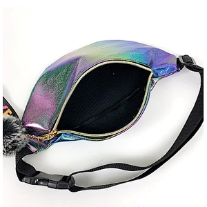 Promotional Cheap Latest PU Laser Shoulder Stylish Fanny Pack Waist Bag For Ladies