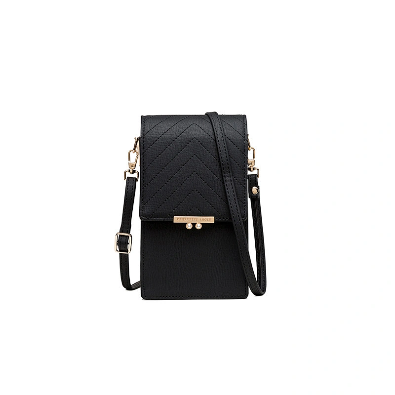 Korean Version Summer Mini Bag For Mobile Phone Stripe Geometric Female PU Messenger Bag