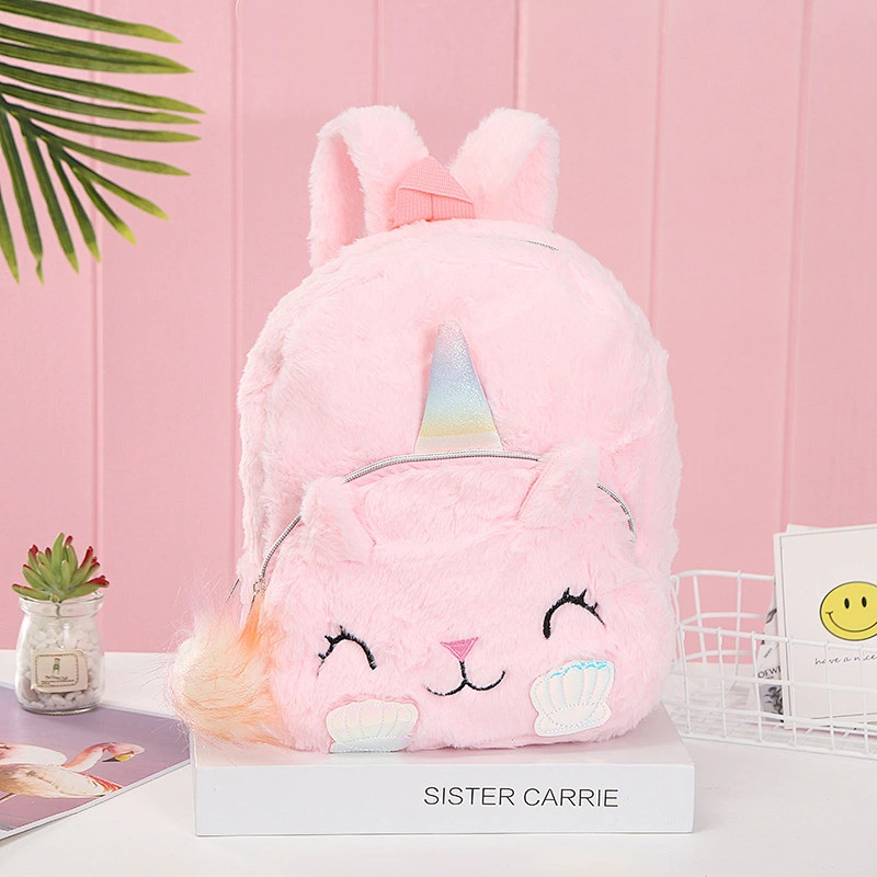 2020 Unicorn Plush Cartoon School Bag Animal Soft Stuffed Plush Backpack Bag For Children Toy