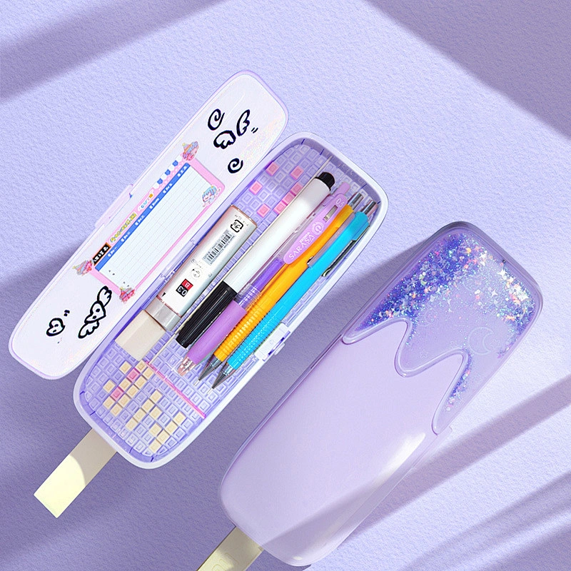 Quicksand DIY Assembled Stationery Box Primary School Girl Cute Multifunctional Large Capacity Pencil Case