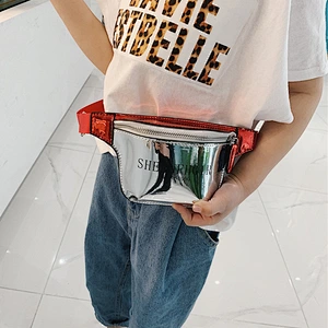 Customization Women Waterproof Laser Wide Belt Waist Pack Transparent Outdoor Fanny Pack