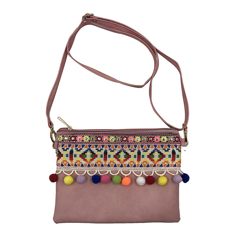 Lady Handbag Sling Bohemia Ethnic Embroidery Crossbody Bag For Women