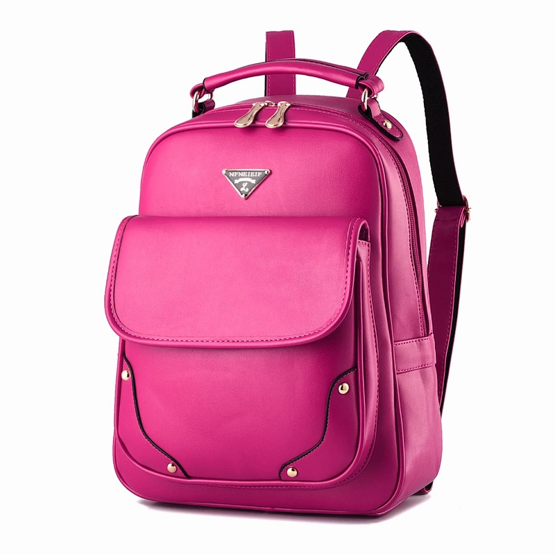 Fashion Style Custom Vintage Color Pattern PU Leather Women Backpack