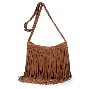 Popular Europe Style Crossbody Bags with Fashion Tassels Woven Long straps Women Handbags Lady's Bags Purses Shoulder Bag