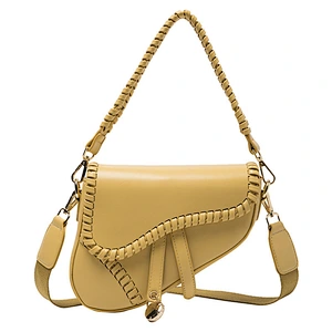 Women's high quality double strap PU leather shoulder bag 2021 fashion shoulder bag women's saddle bag