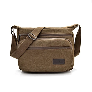 Hot Sell Classic Travel Canvas Crossbody Bag Mens Single Shoulder Messenger Bags