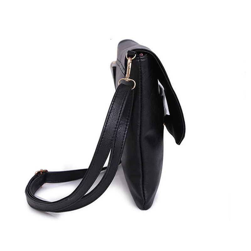Wholesale Custom Promotional Simple Fashion PU Leather Ladies Wrist Messenger Bag
